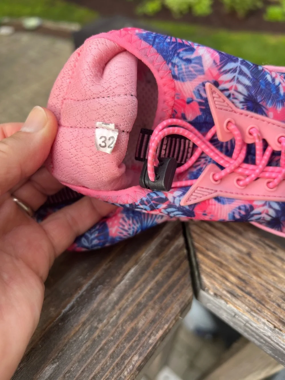 Crova Pink and Navy Floral Slip-On Water/Hiking
